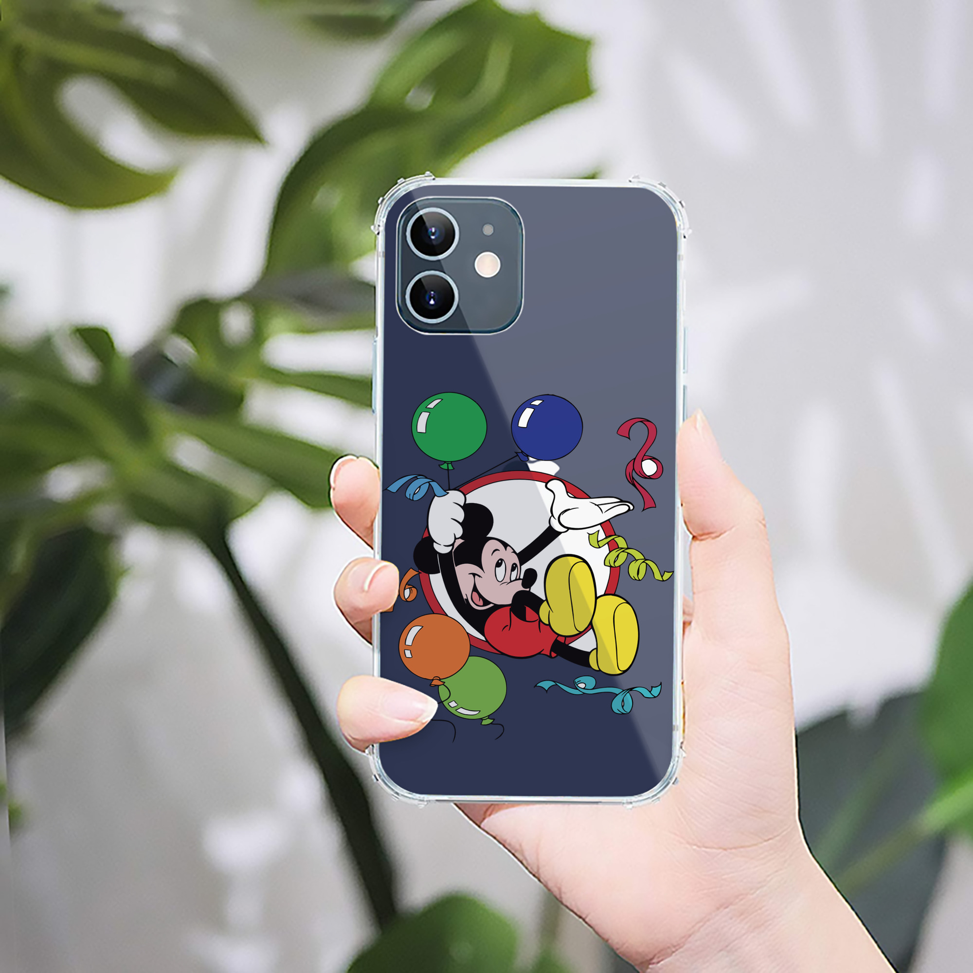 （画像用） ミッキーマウス Mickey Mouse 【iPhone 12シリーズ対応】透明スマホケース（クリアソフトケース）